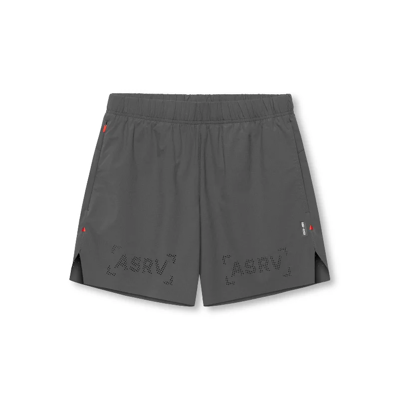 0737. Ripstop 6"" Perforated Short - Space Grey