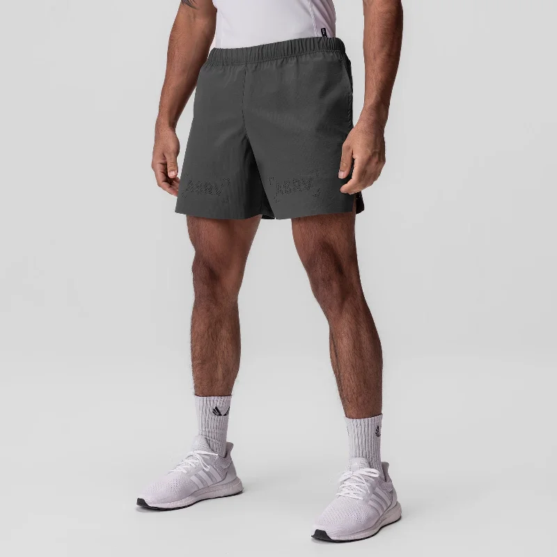 0737. Ripstop 6"" Perforated Short - Space Grey