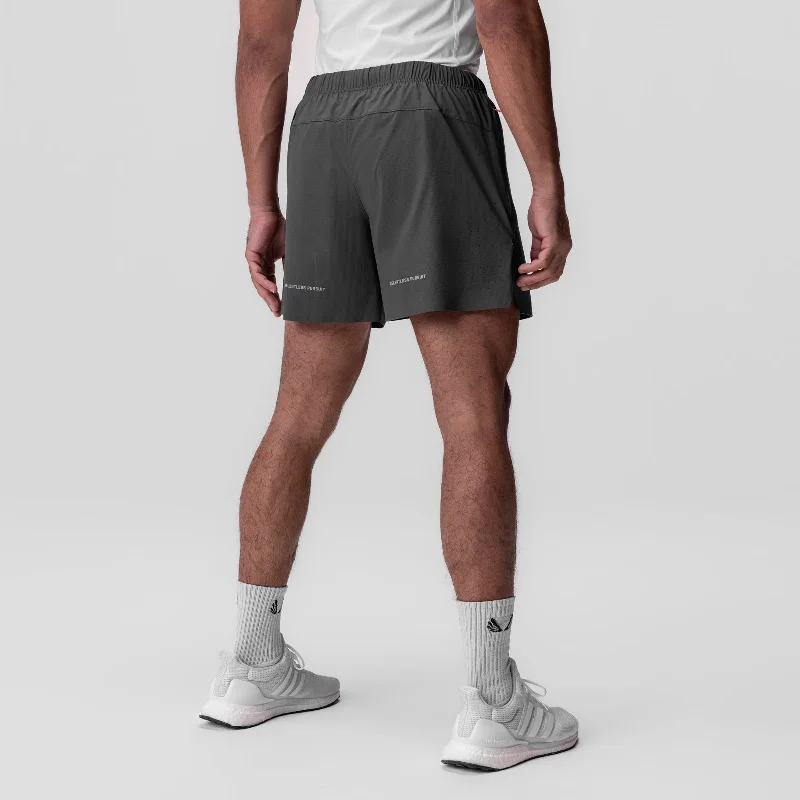 0737. Ripstop 6"" Perforated Short - Space Grey