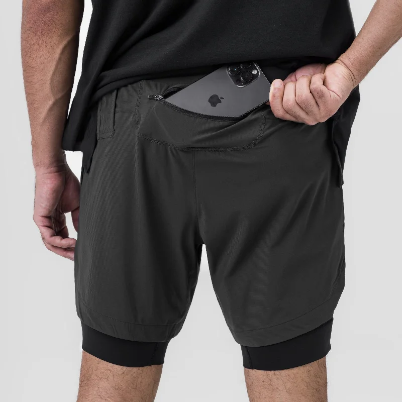 0866. Tetra-Lite™ 7"" Liner Short - Space Grey ""ASRV""/Black