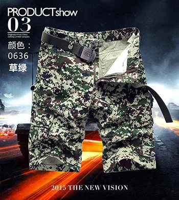 brand fashion style Shorts casual Camouflage Cargo Shorts Men Cotton work Shorts army beauty Shorts