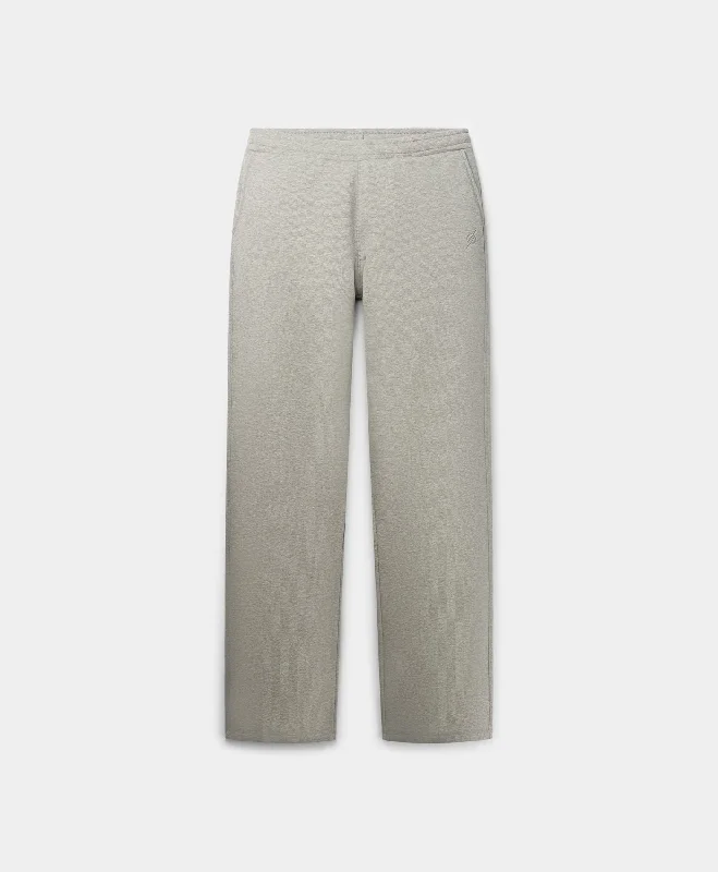 Grey Melange Mono Rib Pants