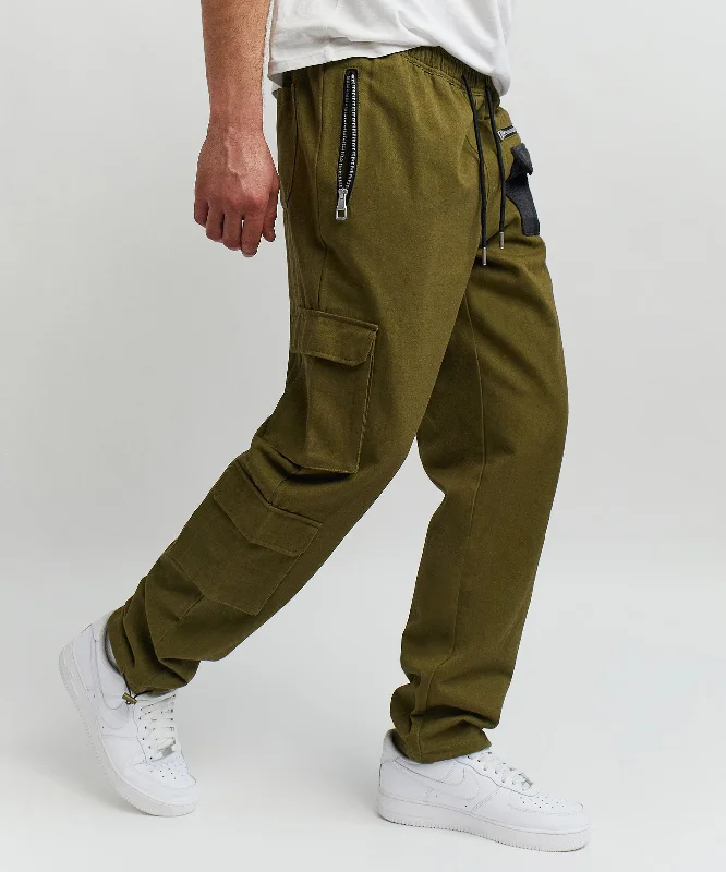 Heaven Woven Cargo Pants - Olive Green