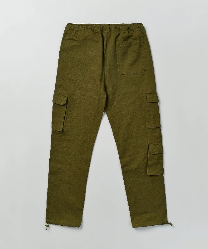 Heaven Woven Cargo Pants - Olive Green