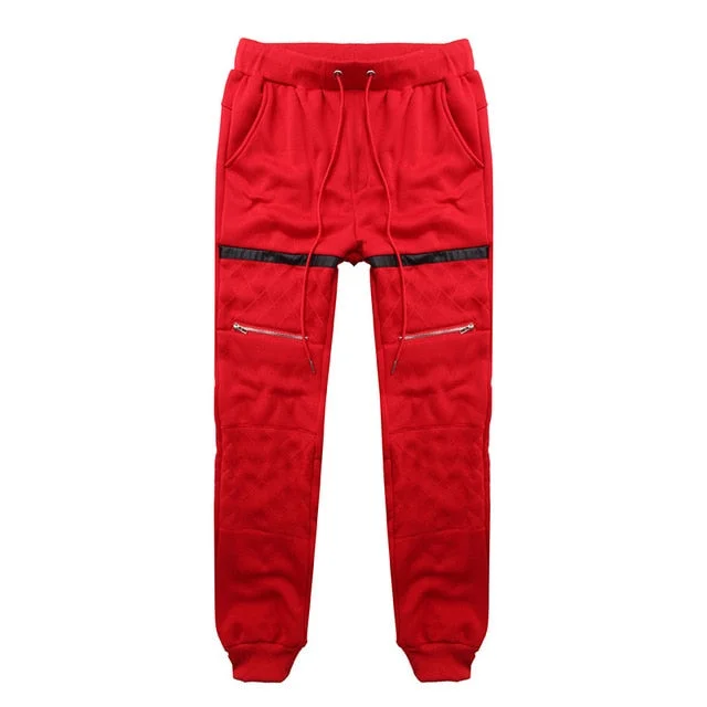 Men Pants Fleece Liner Warm Casual Autumn Winter Elastic Waist Sweatpants Long Trousers Joggers Tracksuit Pants Plus Size 3XL