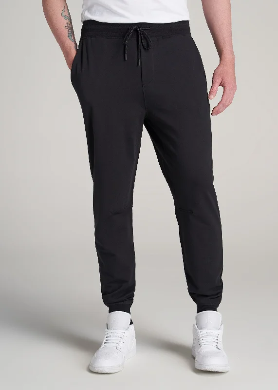 A.T. Performance Slim French Terry Joggers for Tall Men in Black