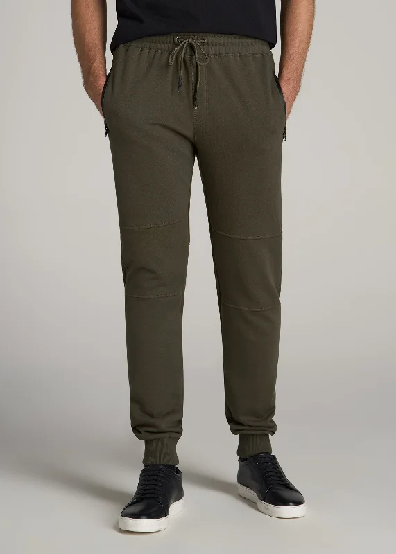 Wearever French Terry Men's Tall Joggers in Camo Green