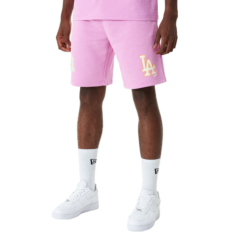 New Era LA Dodgers MLB Pastel Elasticated Shorts - Pink