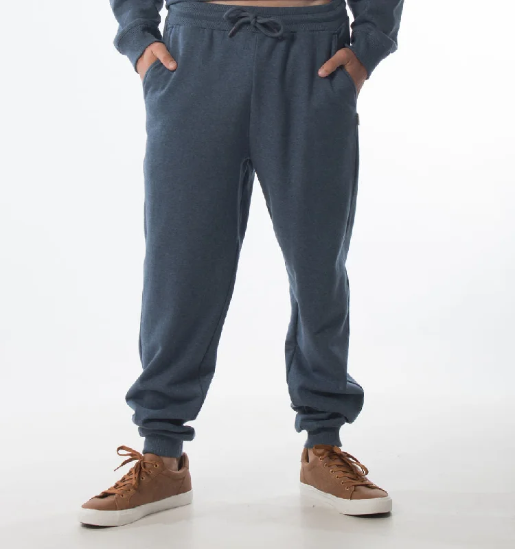 SLANT POCKET TRACKPANTS – DENIM MELANGE