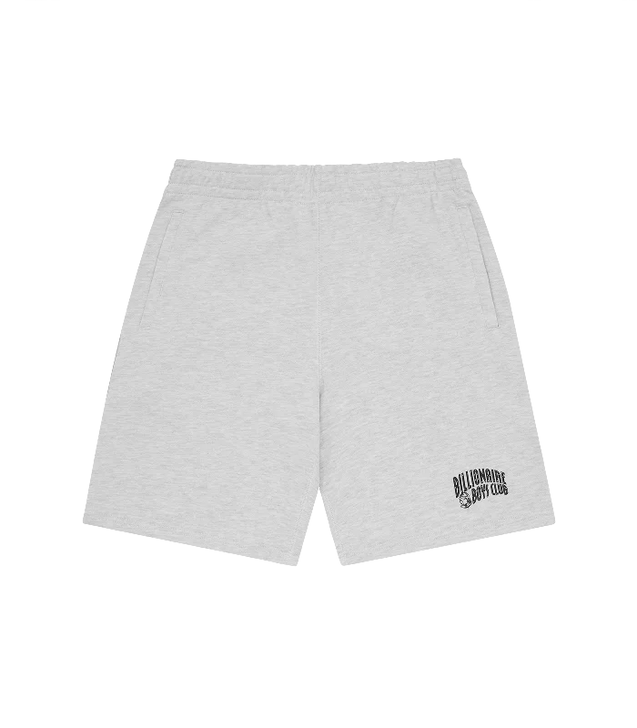 SMALL ARCH LOGO SHORTS - HEATHER ASH