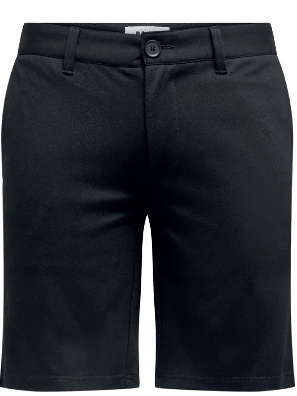 Men's Plain Solid Short,Black