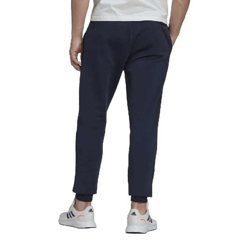 ADIDAS MEN'S ESSENTIALS FLEECE REGULAR TAPERED NAVY TRACKPANTS