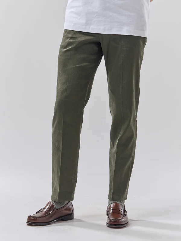 Batch 05 - Mens Bottle Green Linen - Trouser