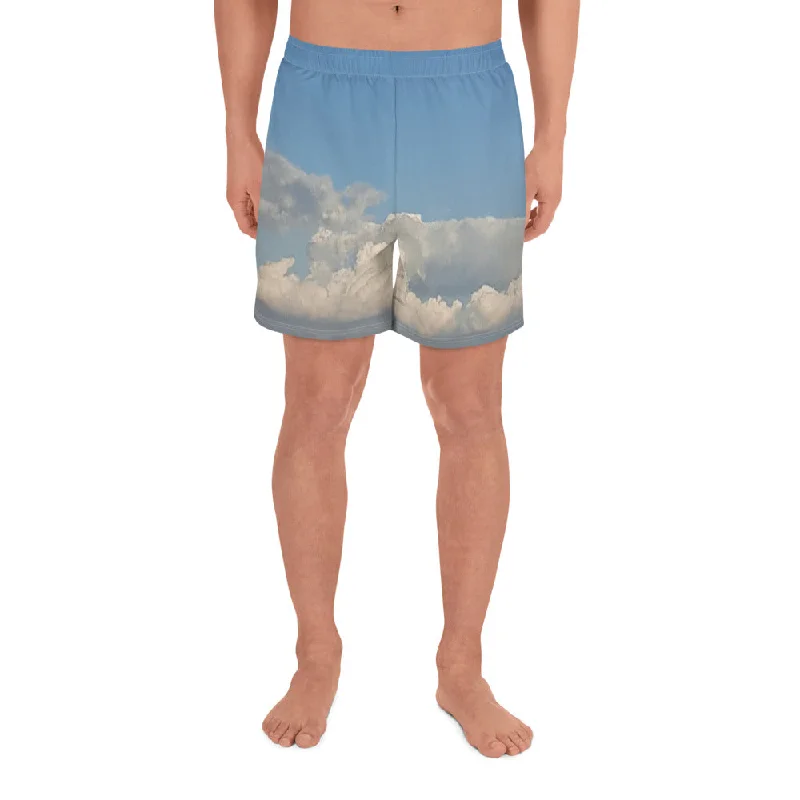 GG - Men's Athletic Long Shorts - Clouds & Blue Sky