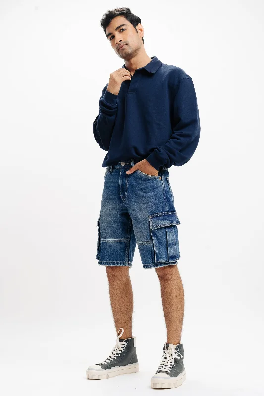 Indigo Cargo Men's Shorts