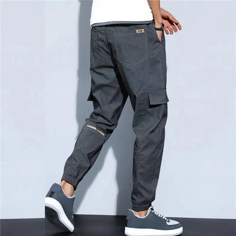 Korean Elastic Hip Cotton Summer Harem Thin Casual Sweatpants ( Pack of 2 )