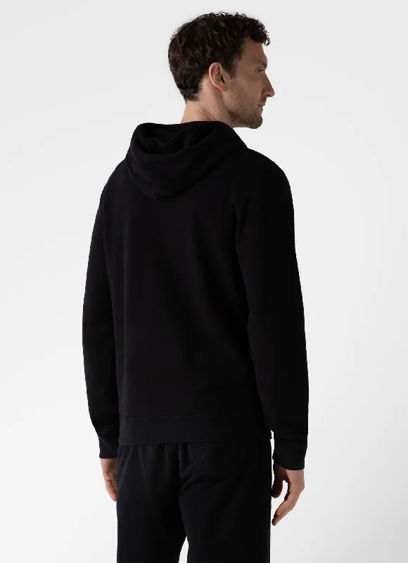 Men's Loopback Zip Hoodie in Black