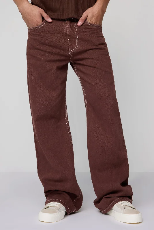 Men's Mocha Straight Fit Denim Jeans