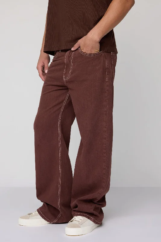 Men's Mocha Straight Fit Denim Jeans