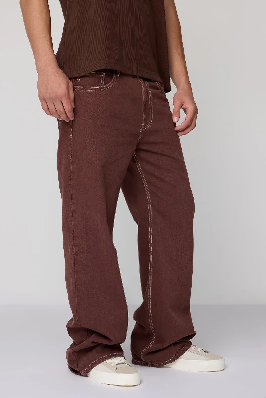 Men's Mocha Straight Fit Denim Jeans