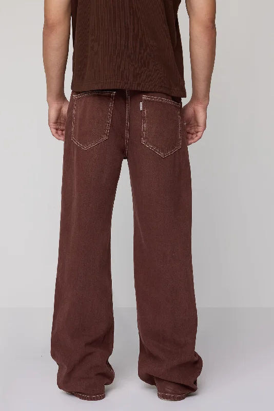 Men's Mocha Straight Fit Denim Jeans