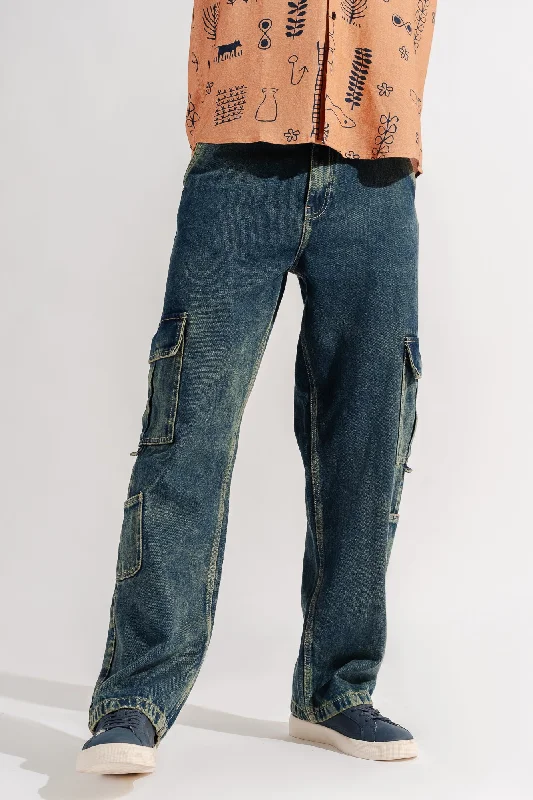 Men's Side Pocket Cargo Jeans