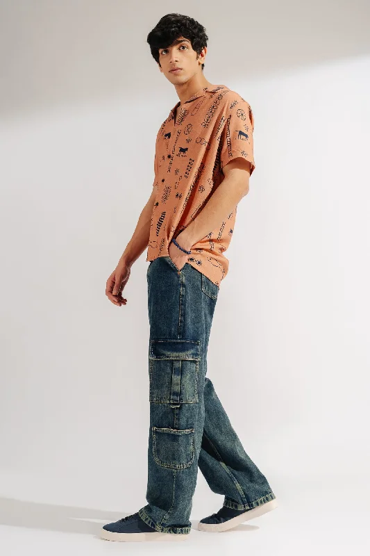 Men's Side Pocket Cargo Jeans