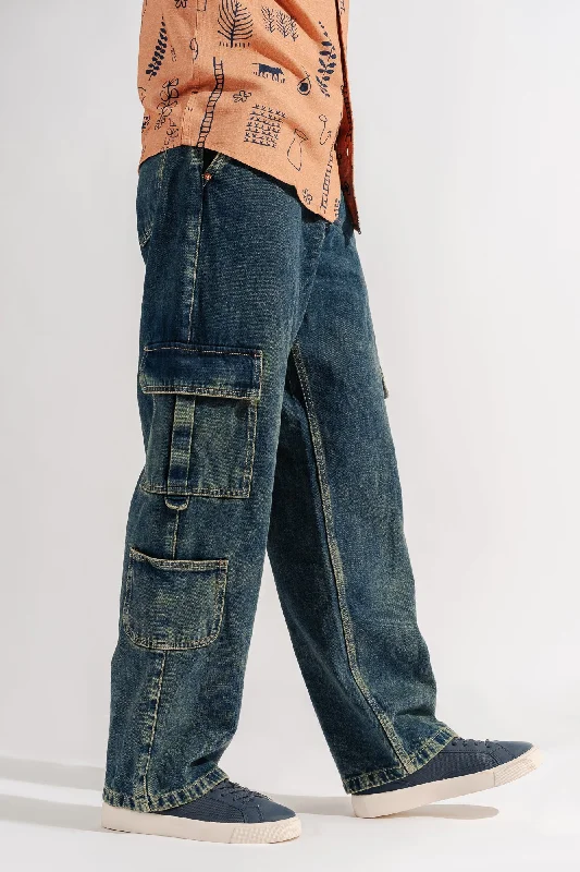 Men's Side Pocket Cargo Jeans