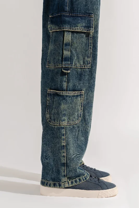 Men's Side Pocket Cargo Jeans