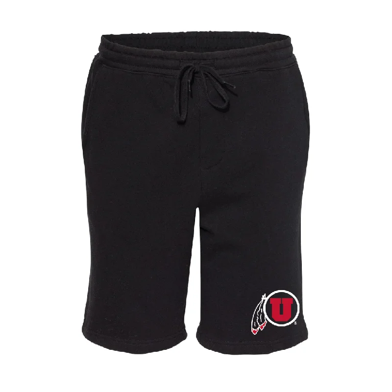 Midweight Fleece Black Shorts