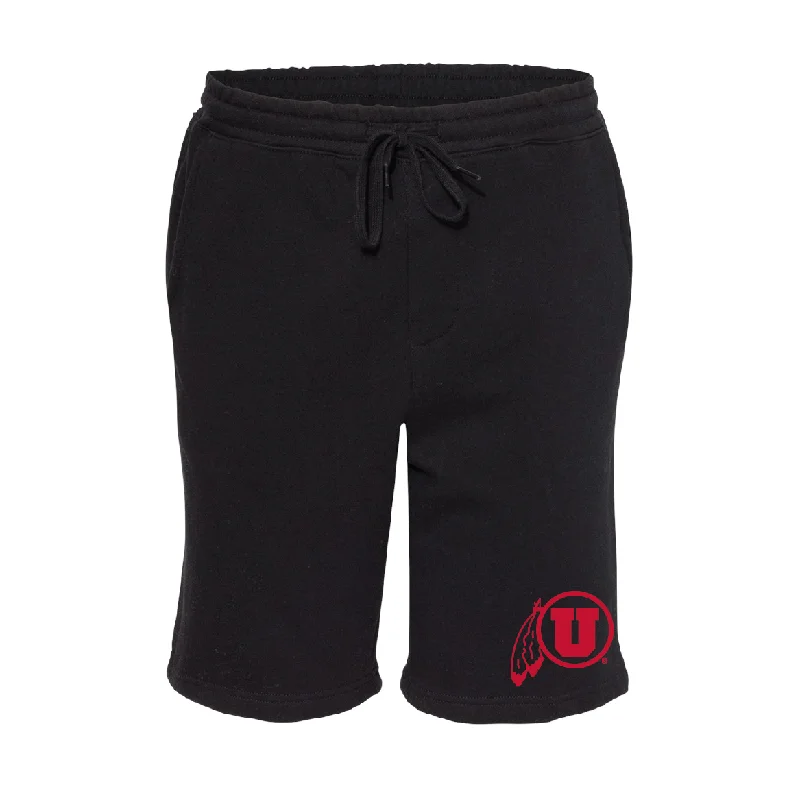 Midweight Fleece Black Shorts