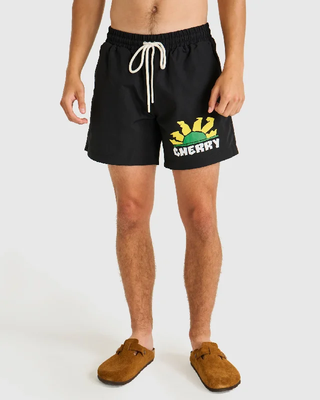 Sunset Swim Short (Black)