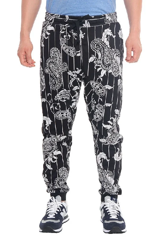 Pinstripe Bandana French Terry Jogger Pants