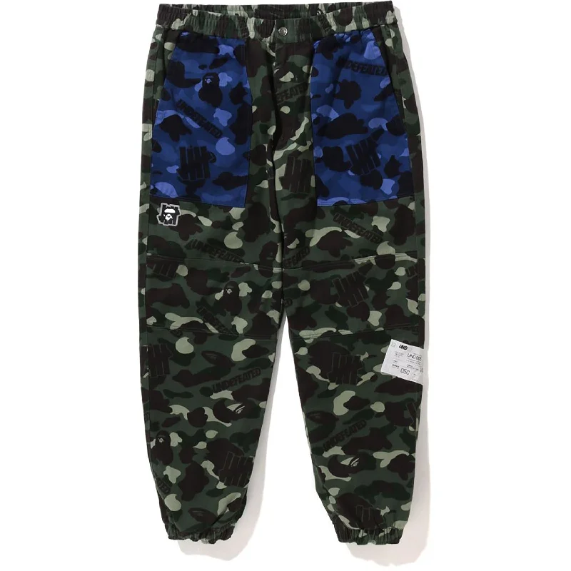 BAPE X UNDEFEATED COLOR CAMO FLANNEL PANTS MENS