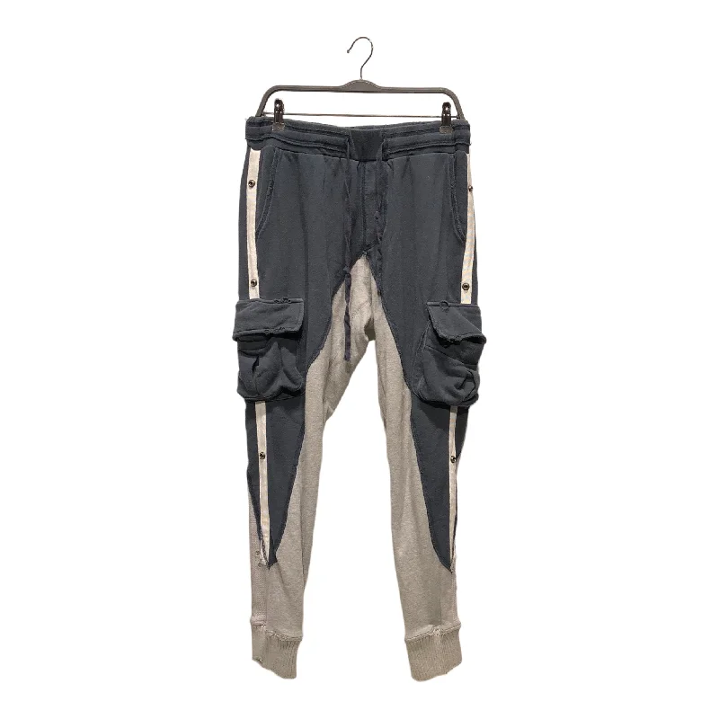 GREG LAUREN/Pants/L/Cotton/GRY/SWEATS 50/50 GREY/NAV/SWEATPANTS