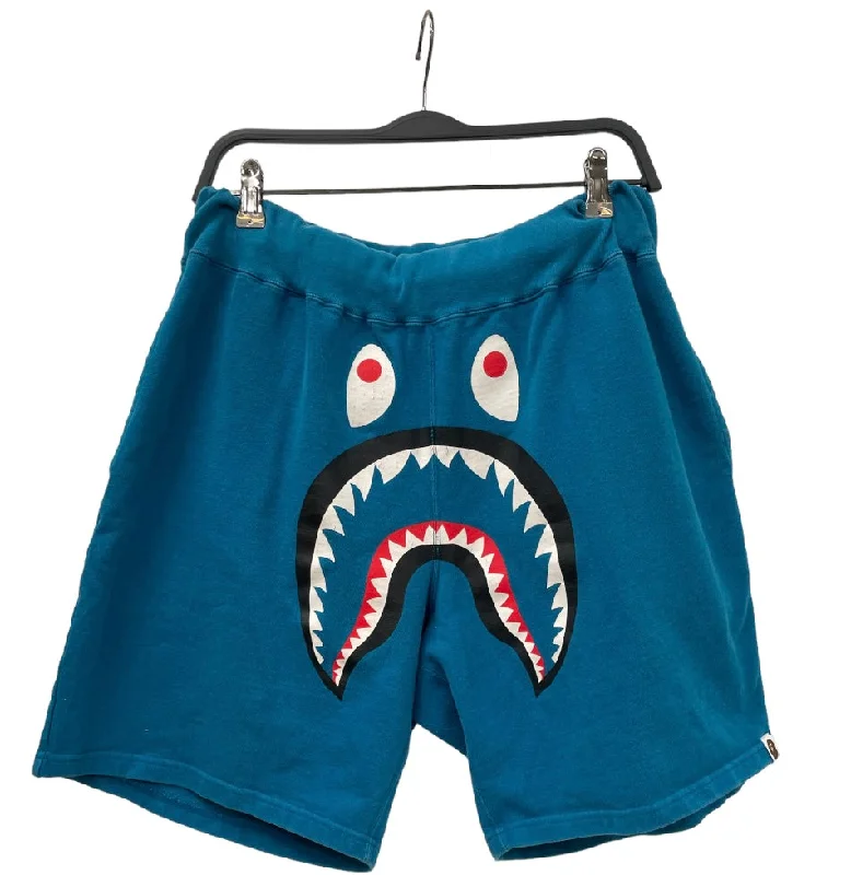 BAPE/Shorts/M/Cotton/BLU/Graphic/SHARK SHORTS TEAL