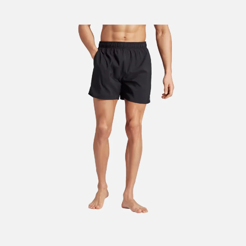 Adidas Solid CLX Short Length Men's Swim Shorts -Black/Lucid Lemon