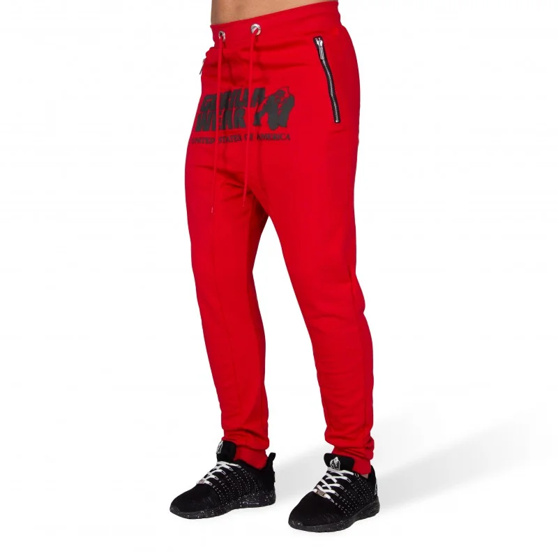 Alabama Drop Crotch Joggers - Red