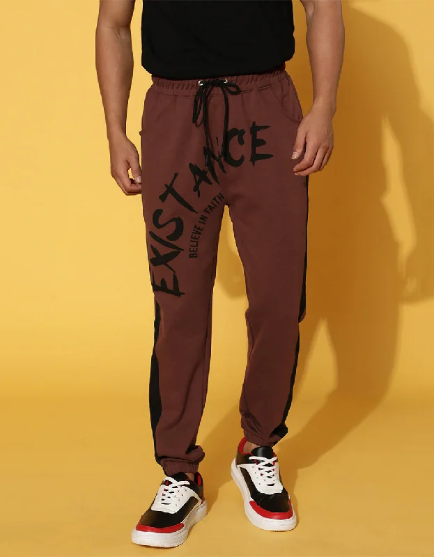 BELIEVE IN FAITH Sable Printed Joggers