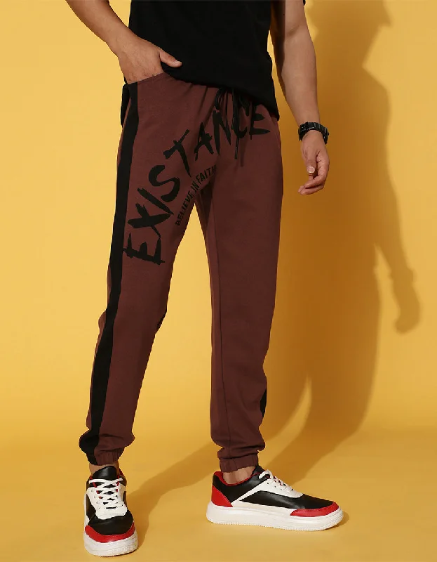 BELIEVE IN FAITH Sable Printed Joggers