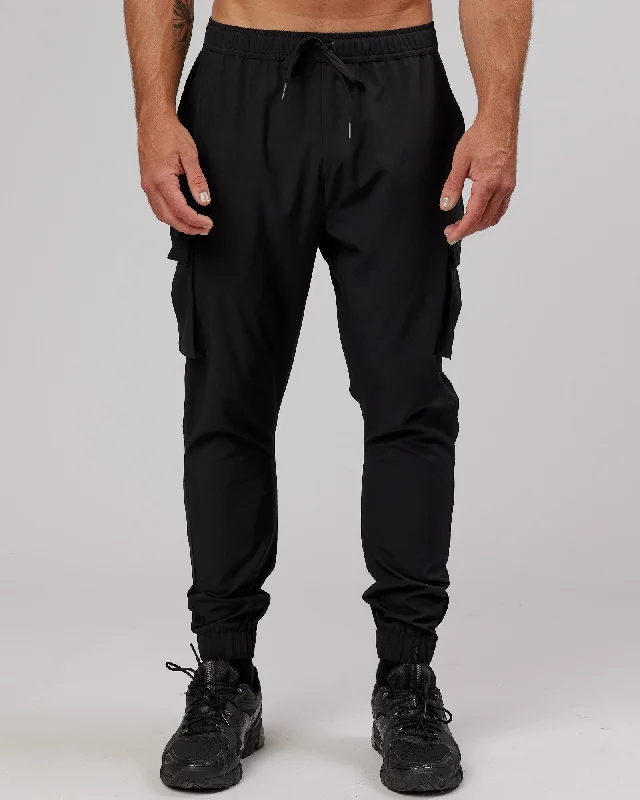 Energy Stretch Performance Cargo Joggers - Black