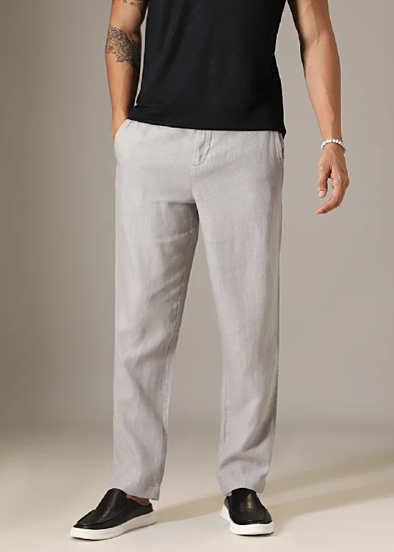 Gravel Grey Linen Pant