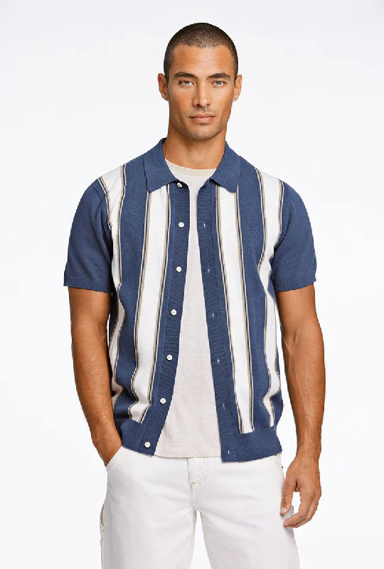 LINDBERGH KNITTED POLO SS CARDIGAN