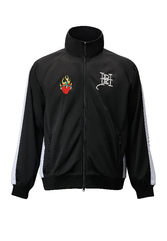 Mens Hell-Catz Tricot Zip Up Tracksuit Jacket - Black