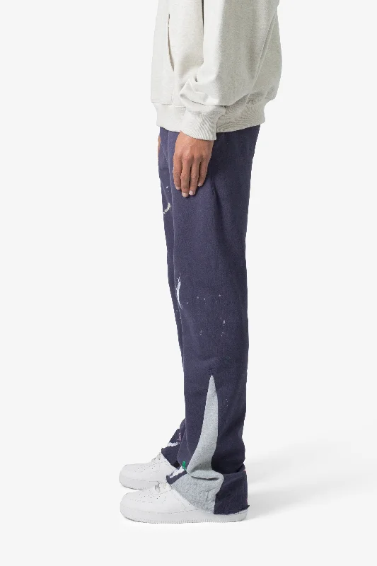 Contrast Bootcut Sweatpants - Vintage Navy