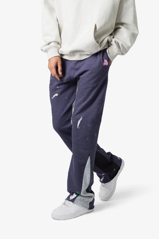 Contrast Bootcut Sweatpants - Vintage Navy