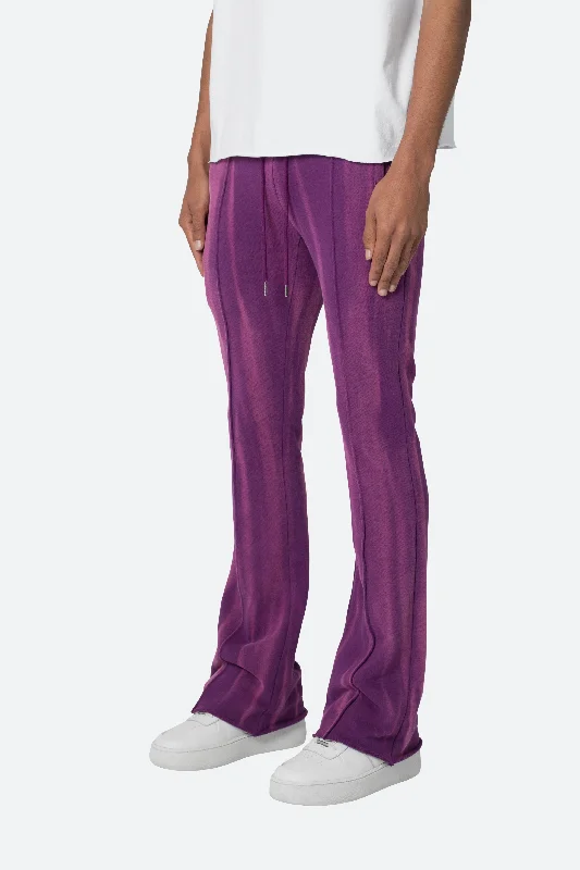 French Terry Flare Sweatpants - Purple