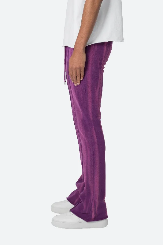 French Terry Flare Sweatpants - Purple