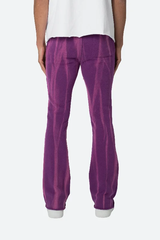 French Terry Flare Sweatpants - Purple