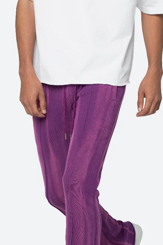 French Terry Flare Sweatpants - Purple